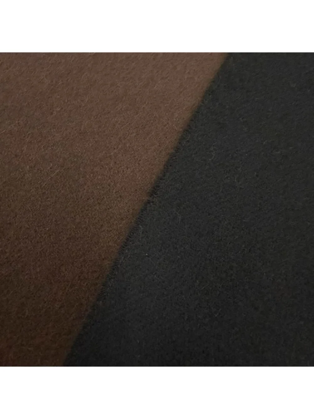 ★SOLD★ Hermes Cashmere Black Brown Ebony Leather Horsebit Logo Embroidery - Picture 7 of 8